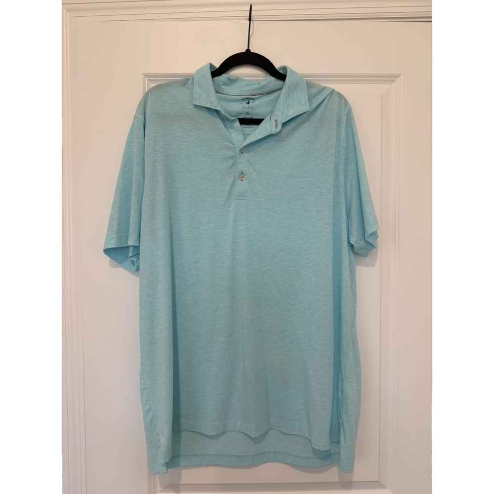 Johnnie-O Top Shelf Short Sleeve Performance Golf Polo Size XL - UPF50 - Blue